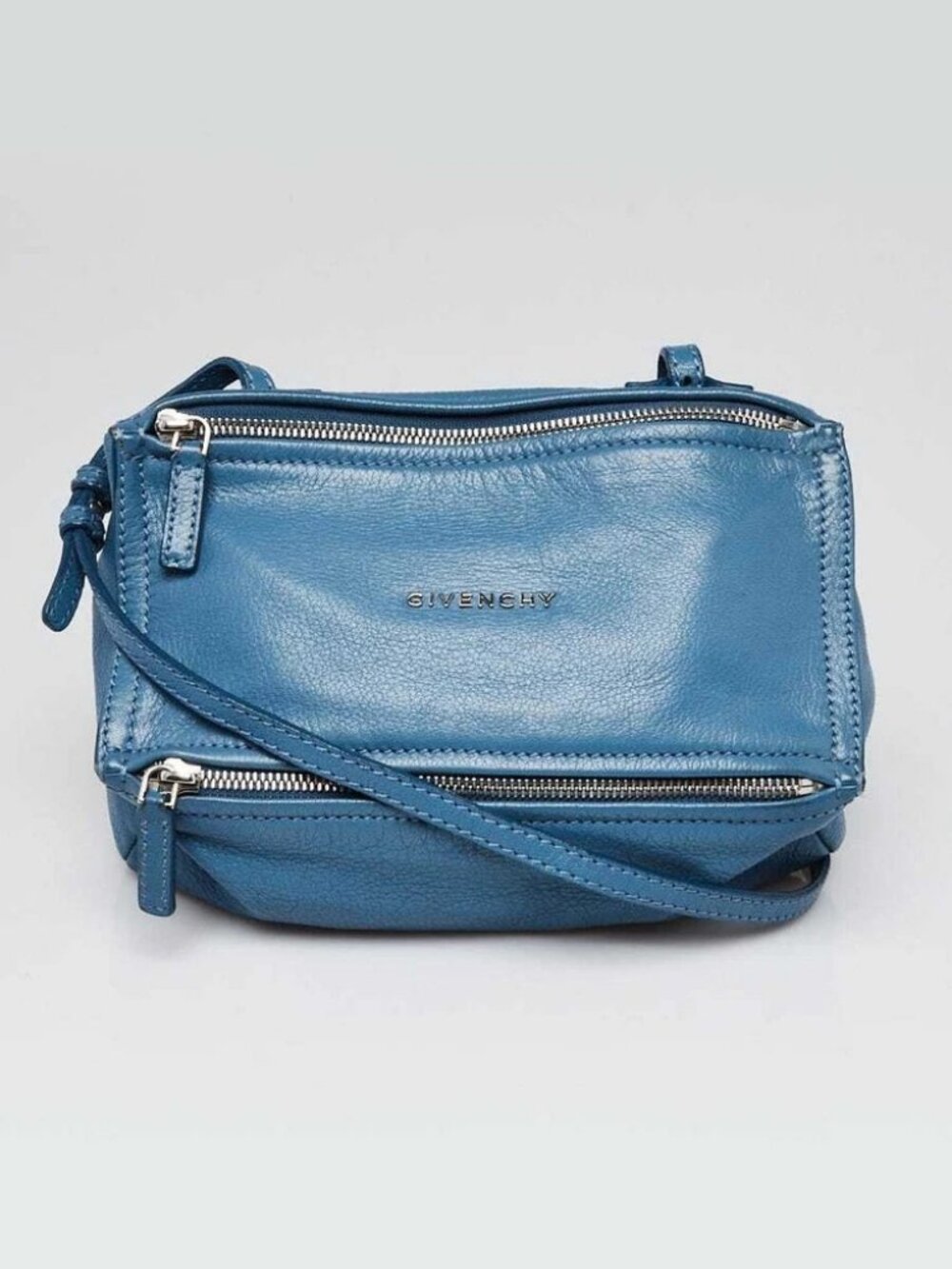 Givenchy Blue Sugar Goatskin Leather Mini Pandora Bag